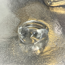 【受注製作】きらめくガラスのリング　氷 3枚目の画像