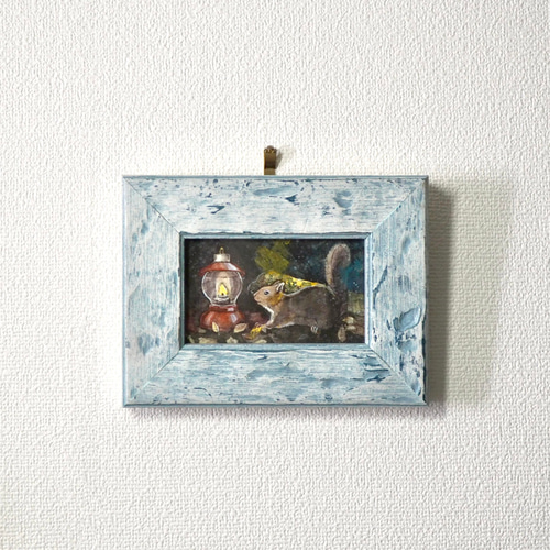 謎の輪　絵　水彩画　絵画　飾り 錦秋】水彩原画 F3サイズ 一点物 額装付き 豪華プレゼント付き