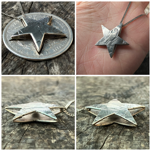 カットコイン ペンダント モルガンダラー 銀貨 アクセサリー