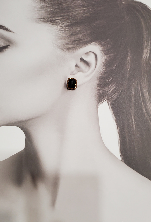 〈天然石〉華奢なラブラドライトのピアス＆イヤリング 5枚目の画像