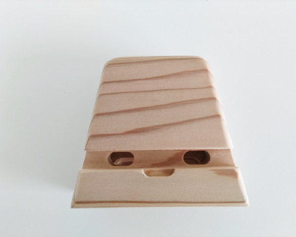 木製スマホ/タブレットスタンド スピーカー 3枚目の画像