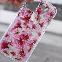 iPhoneケース　桜　クリアケース　全機種対応 スマホケース　アンドロイド　iPhone　さくら　春　スマホショルダー 6枚目の画像