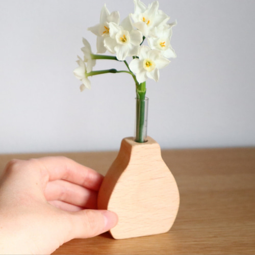 木のひまわりと一輪挿し〜暑くても枯れない！お花〜 フラワーベース