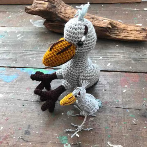 オリジナル ハシビロコウ 編み あみぐるみ 置物 キーホルダー 鳥 はし