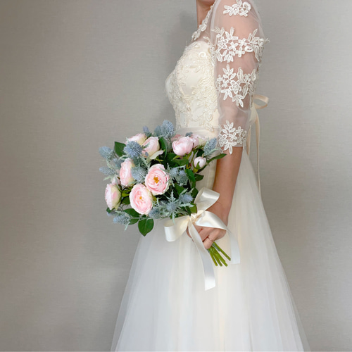 ウエディングブーケ 造花 ロケーションフォト バラ （カップ咲き）春