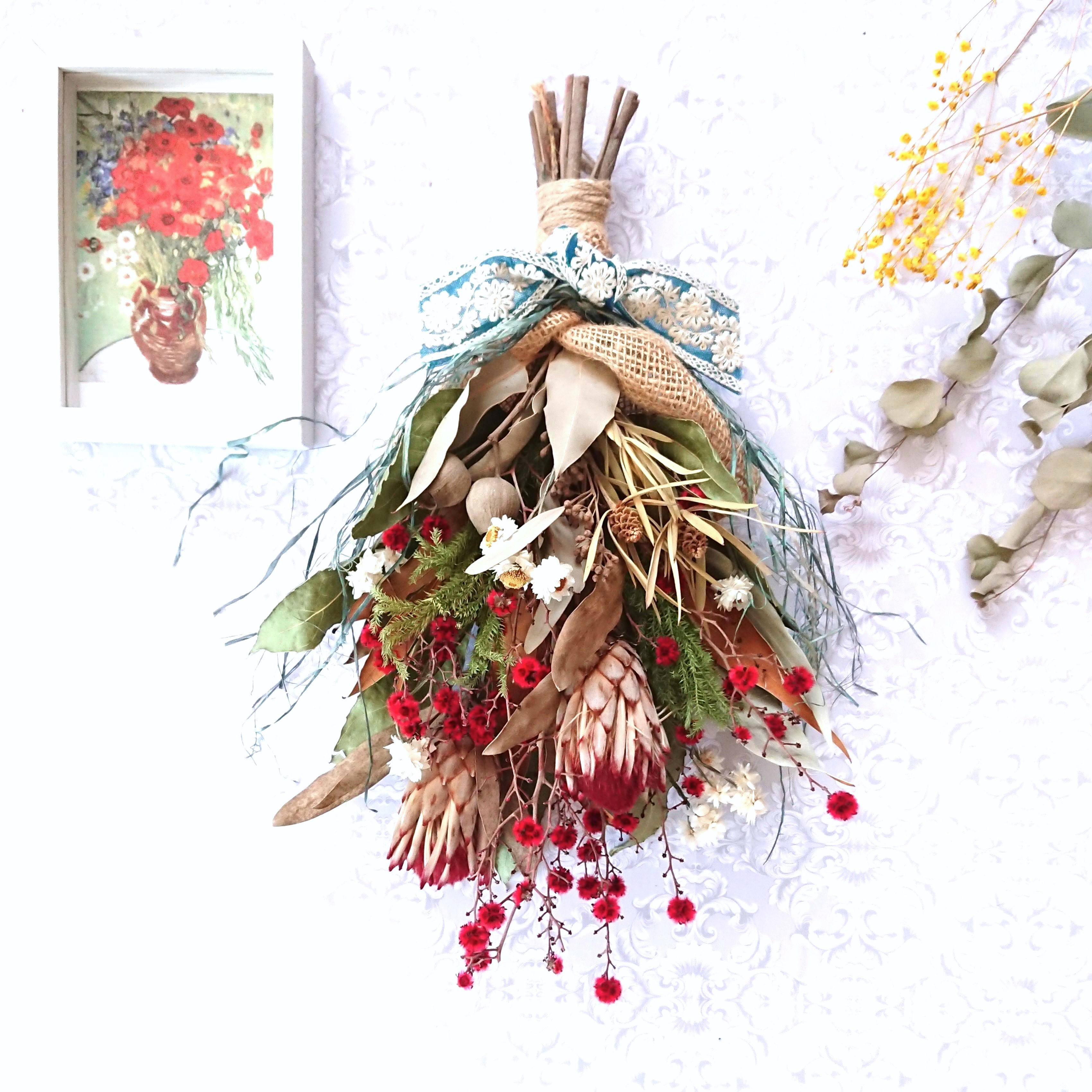 ネイティブフラワー、プロテア・ロビンとスターリンジア、グレヴィレア