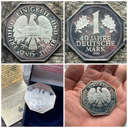 ドイツ カットコイン ペンダント ネックレス 純銀 アクセサリー