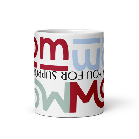 母の日・敬老の日  Mom Mug おしゃれ プレゼント 記念日 マグカップ　陶器 3枚目の画像