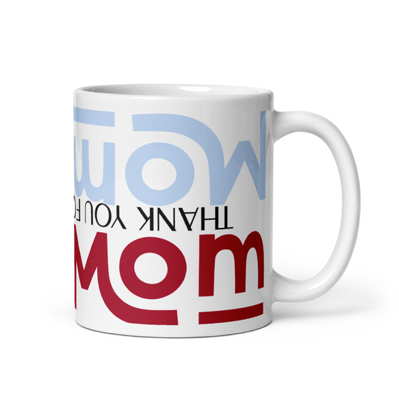 母の日・敬老の日  Mom Mug おしゃれ プレゼント 記念日 マグカップ　陶器 6枚目の画像