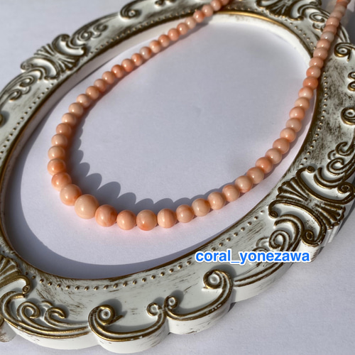 お祝いギフトに… 逸品 ピンクカラー トラディショナル珊瑚ネックレス