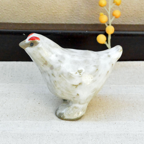 雷鳥　陶器の置物 九谷焼 中村梅山 「雷鳥」 陶器 置物 オブジェ 共箱 木箱入り