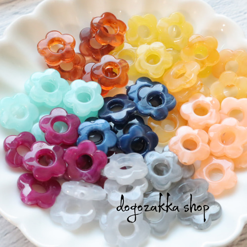 マーブルフラワー キッズヘアゴム ハンドメイド❁⃘*.ﾟオーダーページ  