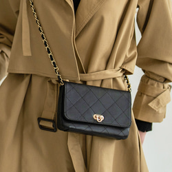 チェーンバッグ 羊革 チェーンバッグ スマホショルダー Sサイズ ゴールド金具