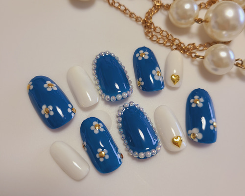 jewel (ジュネル)ハンドメイドネイルチップ 12個セット jewel (ジュネル)ハンドメイドネイルチップ 12個セット