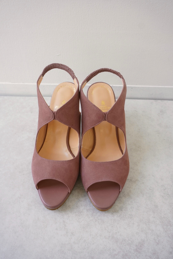Creema預售★拼接綁帶涼鞋 新色紫粉紅 第2張的照片
