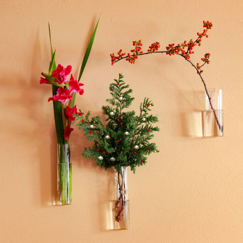 母の日セット2024【倒れない花瓶】壁掛け花瓶の柱2点セット