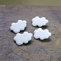 七宝焼  ブローチ 白い雲 3枚目の画像