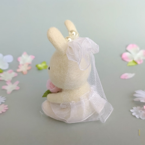 うさぎのウェルカムドール（ウェディング）☆羊毛フェルト 羊毛