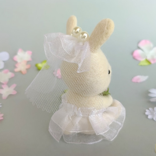 うさぎのウェルカムドール（ウェディング）☆羊毛フェルト 羊毛