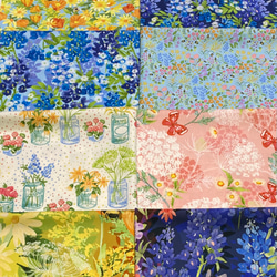 Robin Pickens「Wild Blossomsシリーズ」modaカットクロス７枚セット（8枚相当）　 5枚目の画像