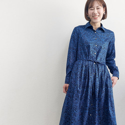 ❣️本日限定sale❣️リバティ生地使用 タックワンピース