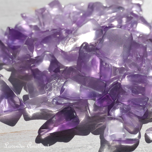 天然石ラベンダーアメジスト約35g分詰合せ約5～15mm穴なしさざれ石紫水晶2月誕生石[sa-230302-02] 1枚目の画像