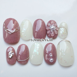 受注製作＞No.002 クリスマスネイル ネイルチップ リース クリスマス