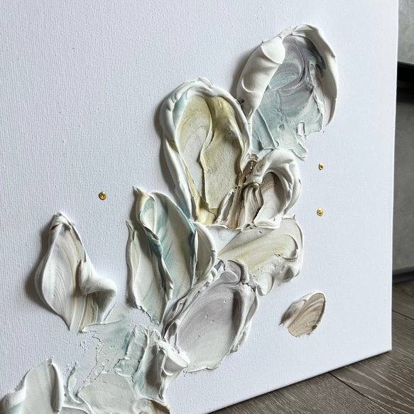 現代アート　30×30㎝　花　テクスチャーアート　モダン　アートパネル 現代アート 30×30㎝ 花 テクスチャーアート モダン アートパネル