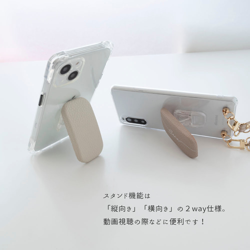 スマホショルダー スマホスタンド クリアケース ストラップ付