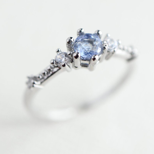 サファイアのリング＊天然石＊9月誕生石＊シルバー925＊S925【shining