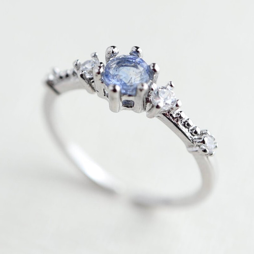 サファイアのリング＊天然石＊9月誕生石＊シルバー925＊S925【shining