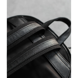 輕質尼龍材質背包 手縫大容量背囊 #JAZZQ12 黑色 第8張的照片