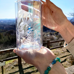３つ目龍神　三宝荒龍神 　オーロラ✨花瓶　一点物 2枚目の画像