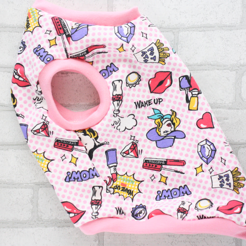 犬服 タンクトップ(L) ꒡̈⃝Lily꒡̈⃝ハンドメイド 在庫処分品 カット