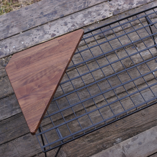 2way三角テーブル ウォールナット(キャンプテーブル アウトドア