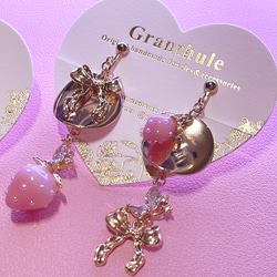 *Pink Gradation Strawberry x Atmosphere Ribbon x Zirconia Butter 第4張的照片