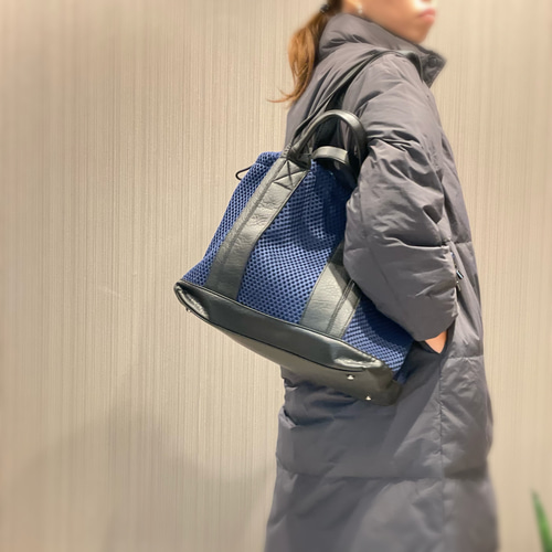 Taibotsレザーメッシュ2wayバック SALE・スポーティー メッシュ 2way Lサイズ トートバッグ