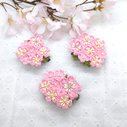 ＊春＊『桜のブーケ』の コサージュ  ◎ブローチ・ヘアクリップ◎ 3枚目の画像
