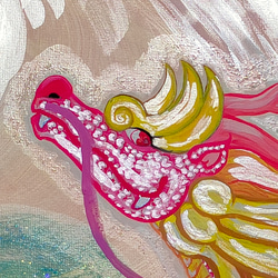 　✨あなた　は　愛そのもの✨ 　　　LOVE♡Ryu　 ✨天然石♡ハート型ルビーの瞳♥ 　　アクリル画　一点物 4枚目の画像