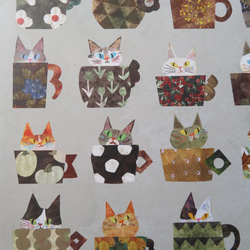 ※受注制作※a cup of cat(木製パネルプリント、ケント紙) 3枚目の画像