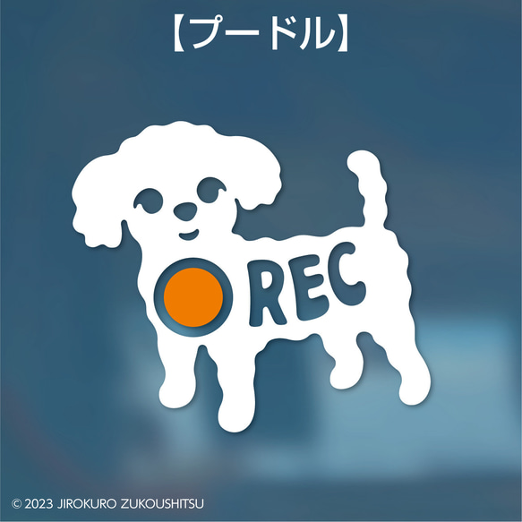 犬猫「REC」ステッカー 8枚目の画像