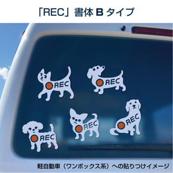 犬猫「REC」ステッカー 2枚目の画像