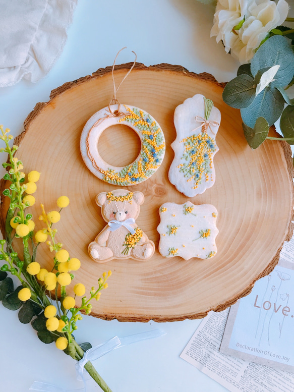 ミモザアイシングクッキー♡ クッキー Make up Sugar 通販 15536381