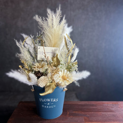 VOLUME・青【待望のボリュームup♪】フラワーアレンジメント 長く