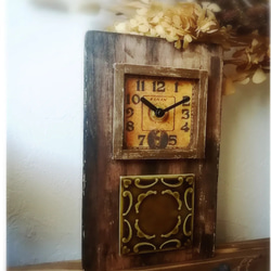 一点物✨静かな時が流れる置き時計️　インテリア雑貨・カフェ・新築祝い・大切な時間・木箱・木製・プレゼント・掛け時計・ 3枚目の画像