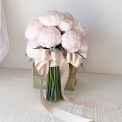 芍薬♪ウェディングブーケ ブートニア付き ピオニーブーケ ブーケ