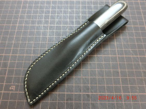 カスタムレザーシース　本革製　フローリストナイフシース        Ω