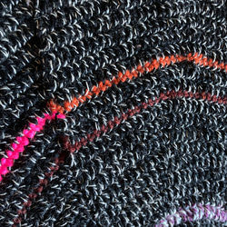 カラフル手編みニット円形気まぐれマルチカバー　ラグ　140cm ☺︎♪ 4枚目の画像