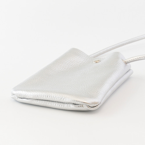 スマホクリップ スマホショルダー ストラップ ショルダーグリップ ホルダー 軽量 メタル チェーン ネックストラップ 肩がけ 斜めがけ レディース  落下防止 シルバー 銀 メタリック | YGG STORE BASE店＠土日祝日休業 スマホショルダー　シルバーメタリック