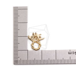 ERG-2322-MG【2 pieces】圓形方晶鋯石耳環,圓形方晶鋯石耳環 第5張的照片
